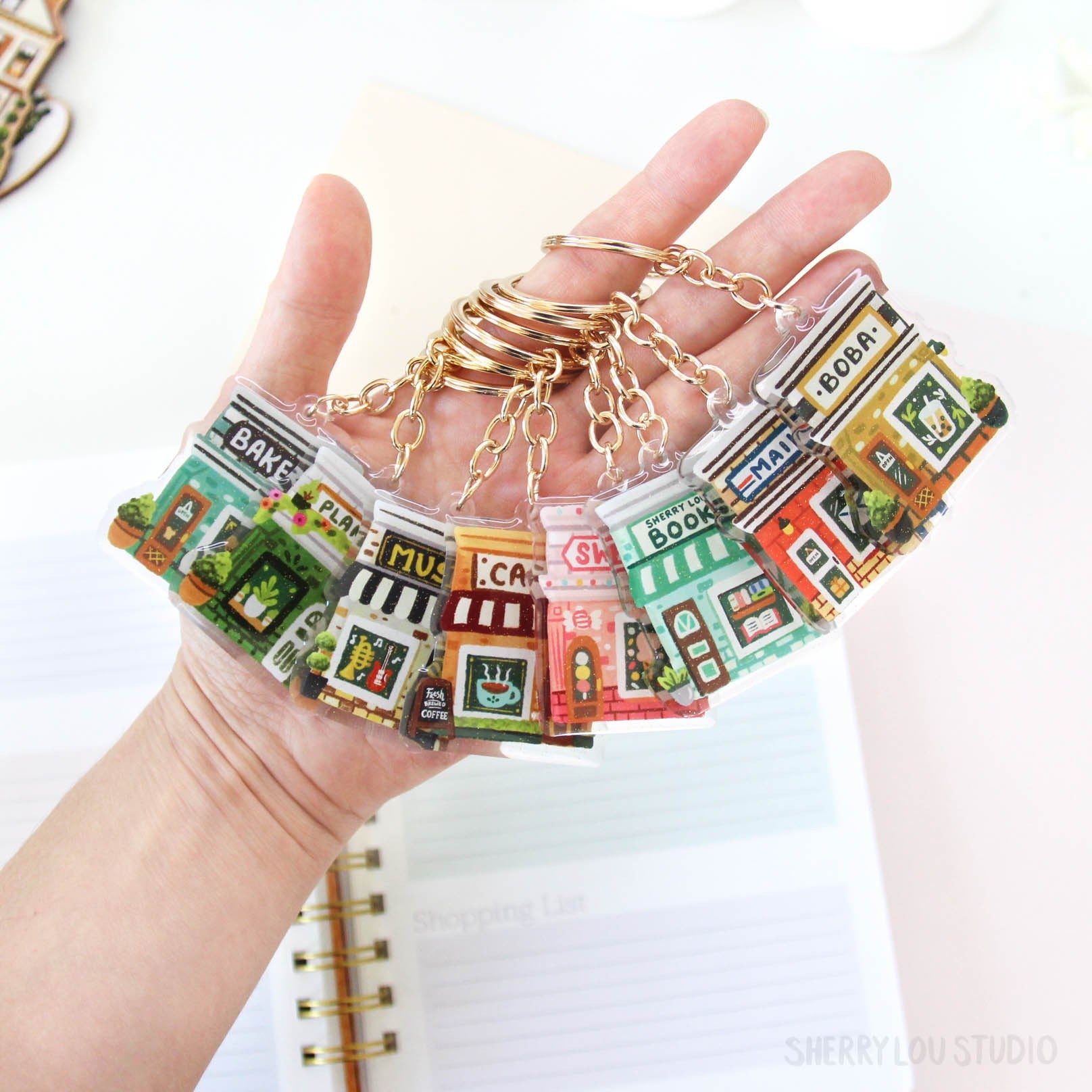 poppies california keychain | Sherry Lou Studio Gouache